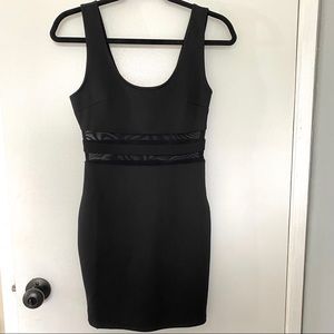 Black Mesh Mini Dress